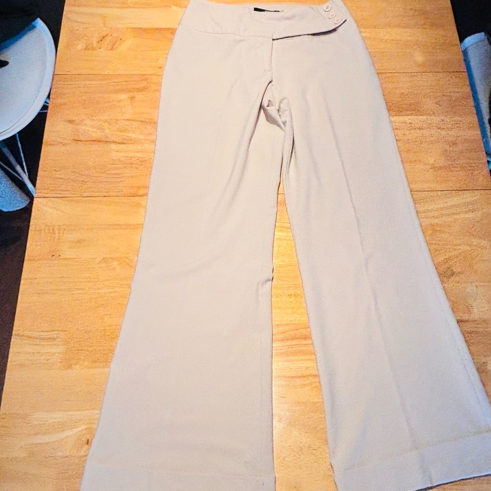 #16 Chic Cream Wide-Leg Women's Pants